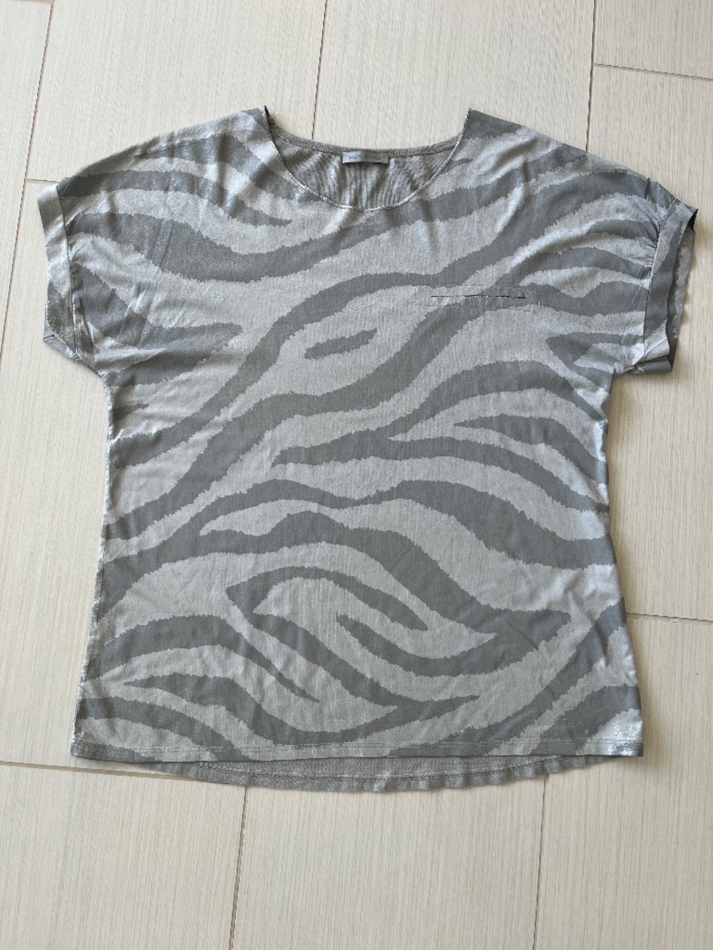 Zebra glitter toop